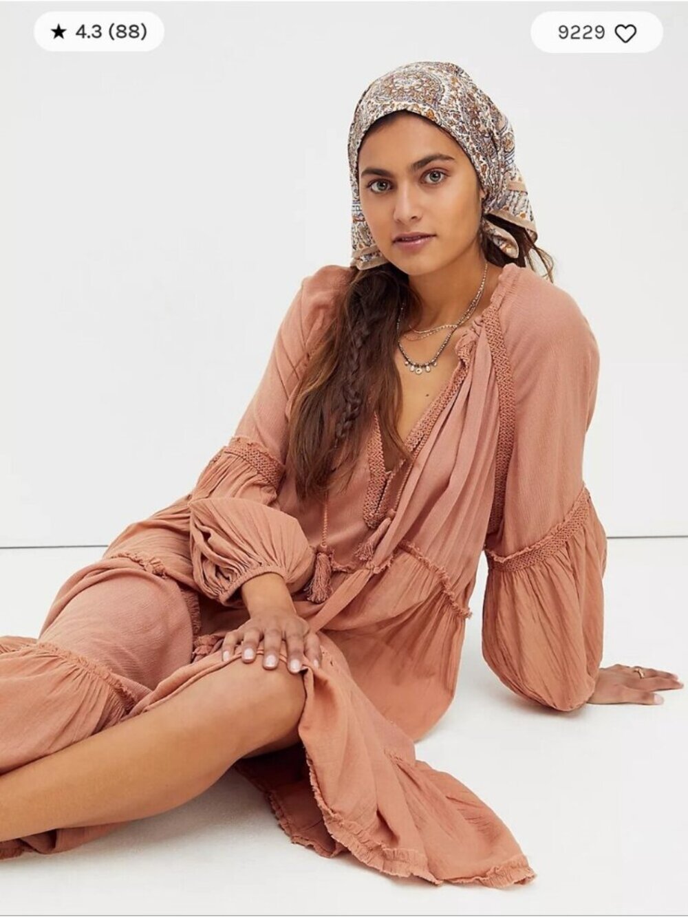 Free People  In The Moment Maxi Dress in Rust - Picture 2 of 10
